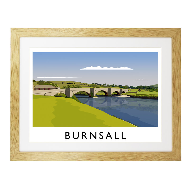 Burnsall - Print, 30cm H x 40cm W x 3cm D, Oak Framed