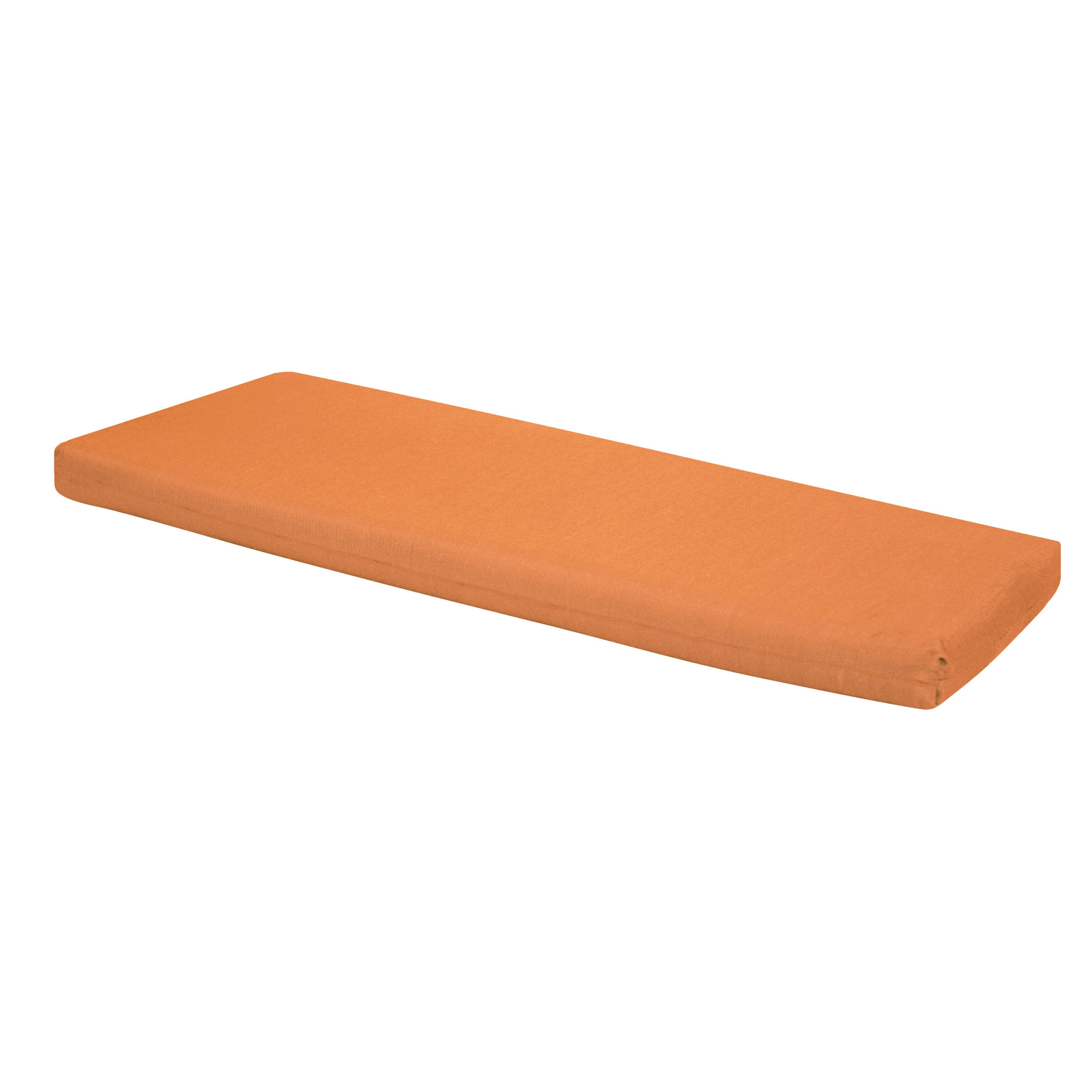 Sunbrella® Outdoor Bench Cushion, Sunbrella Upholstery Tangerine Sunbrella® Canvas