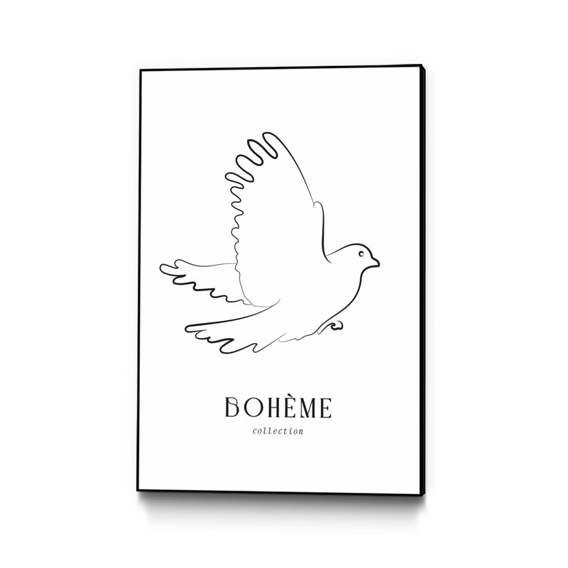 L'oiseau Bohème' Framed Canvas