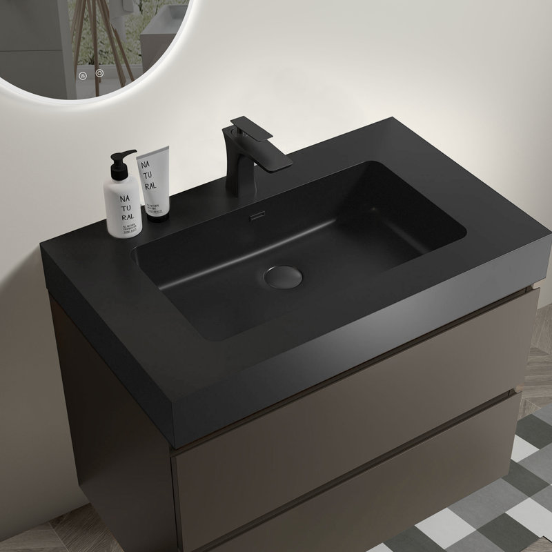 Ensemble de meuble-lavabo simple 29,9 po avec plateau en résine Karron