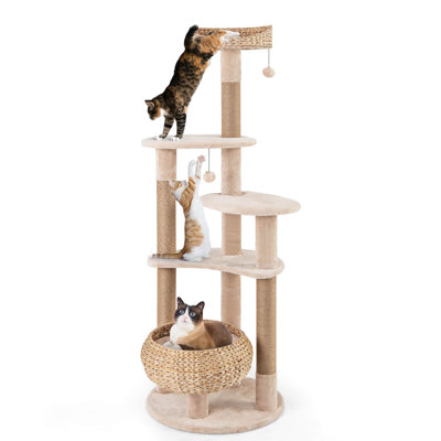 Tour à chat Tucker Murphy Pet ™ 65 po avec poteaux à griffer en jute