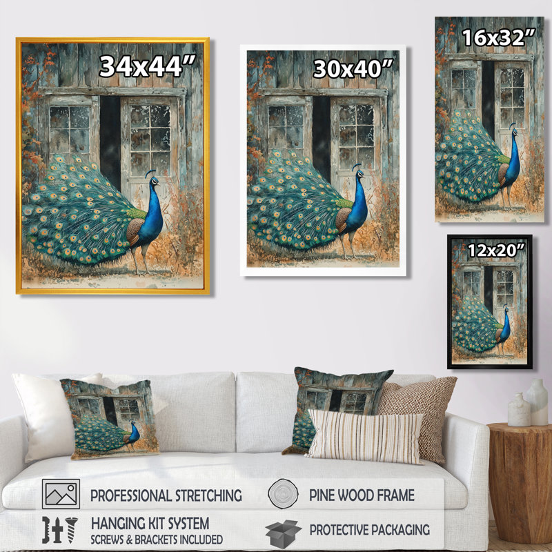 Hyler - animaux, art mural, H 44 po x l 34 po, Noir, Reproduction encadrée sans passe-partout