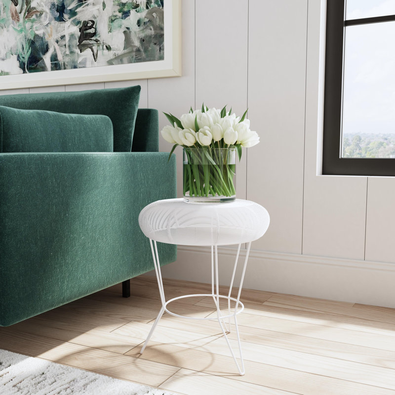 Table de bout Francea, Blanc