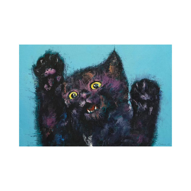 Ninja Kitten by Michael Creese - Wrapped Canvas Painting