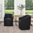  25" Wide Modern No Assembly Linen Barrel Back Upholstered Dining Armchair with Interchangeable Casters & Fixed Feet (Set of 2)-1196611500