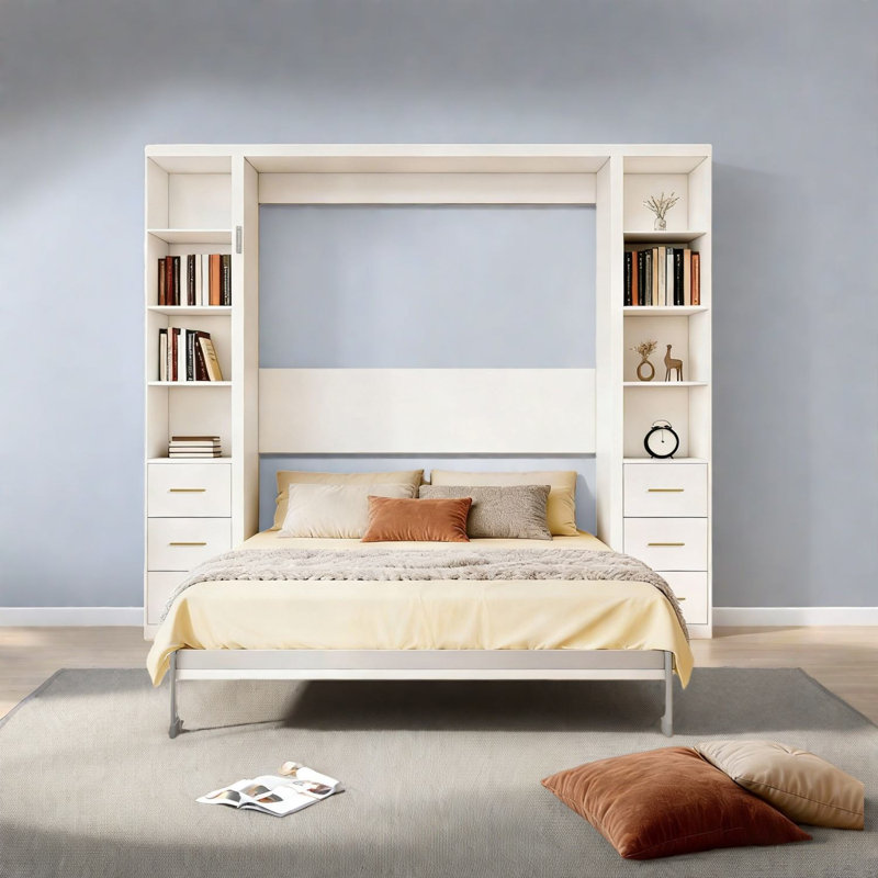Lits pour grand lit peu encombrants avec rangement latéral, fabrication en MDF, style moderne