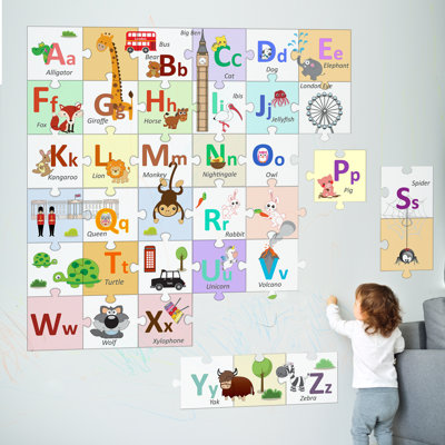 Alphabets Learning Puzzle Wall Sticker