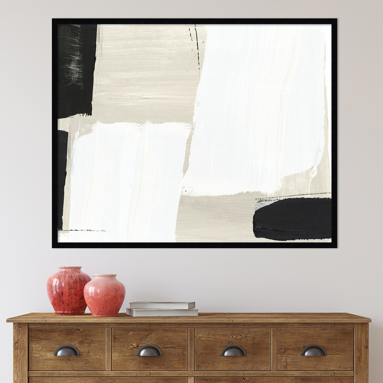 Ellari "Checkmate II" Print, Black, 33" H x 41" W x 1" D