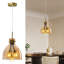 Luminaire suspendu en forme de globe doré à hauteur réglable avec lustre en verre pour îlot de cuisine dans la salle à manger (paquet de 1)