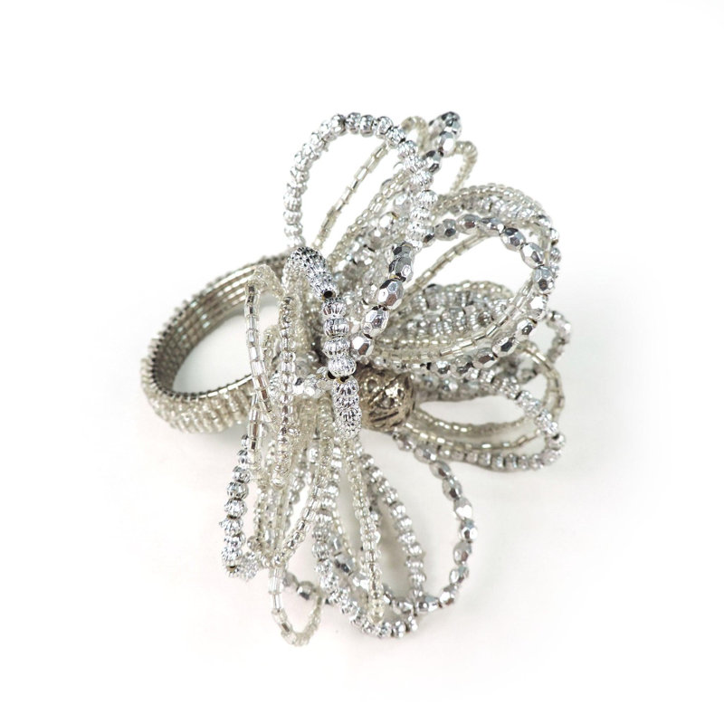 Rond de serviette Lazy Daisy, Argent