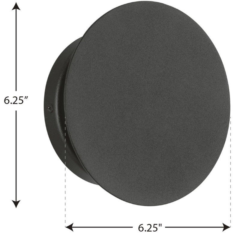 Farie LED Flush Mounted Sconce, Black, 9W LED Bulb