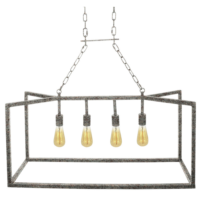 Luminaire suspendu linéaire à 4 lumières pour îlot de cuisine Nevada, Haute mer, 120 V