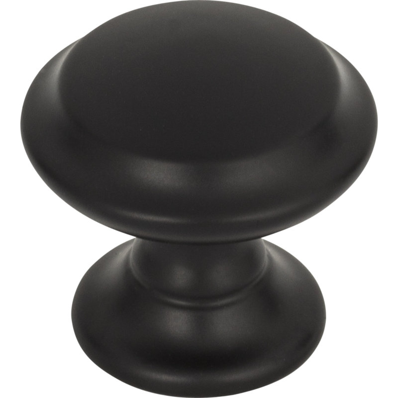 Barrow 1-1/4" Diameter Mushroom Knob, Flat Black