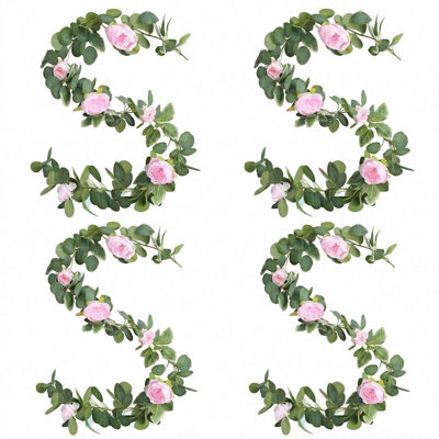 4 Pack Artificial Eucalyptus Flower Garland