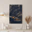 «Charred Wood Cross Section with Amber Resin Patchs», art mural sur toile-133060050