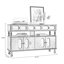 Buffet en bois brun et noir