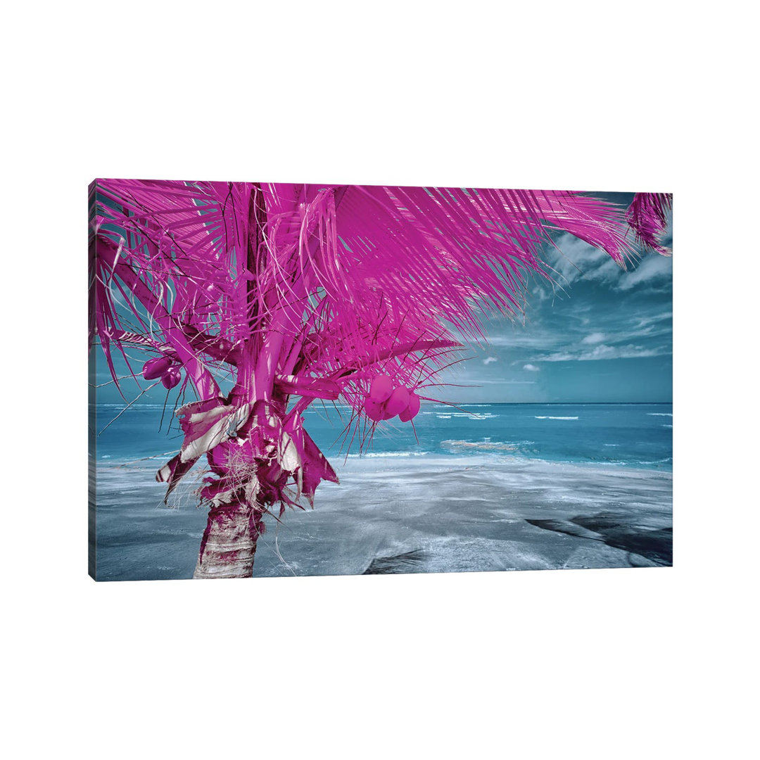 The Lizard On Tropical Palm Tree #2 by Glauco Meneghelli - Wrapped Canvas Print