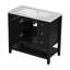 Meuble-lavabo simple 36 po avec plateau en céramique Mahpiya-972746649