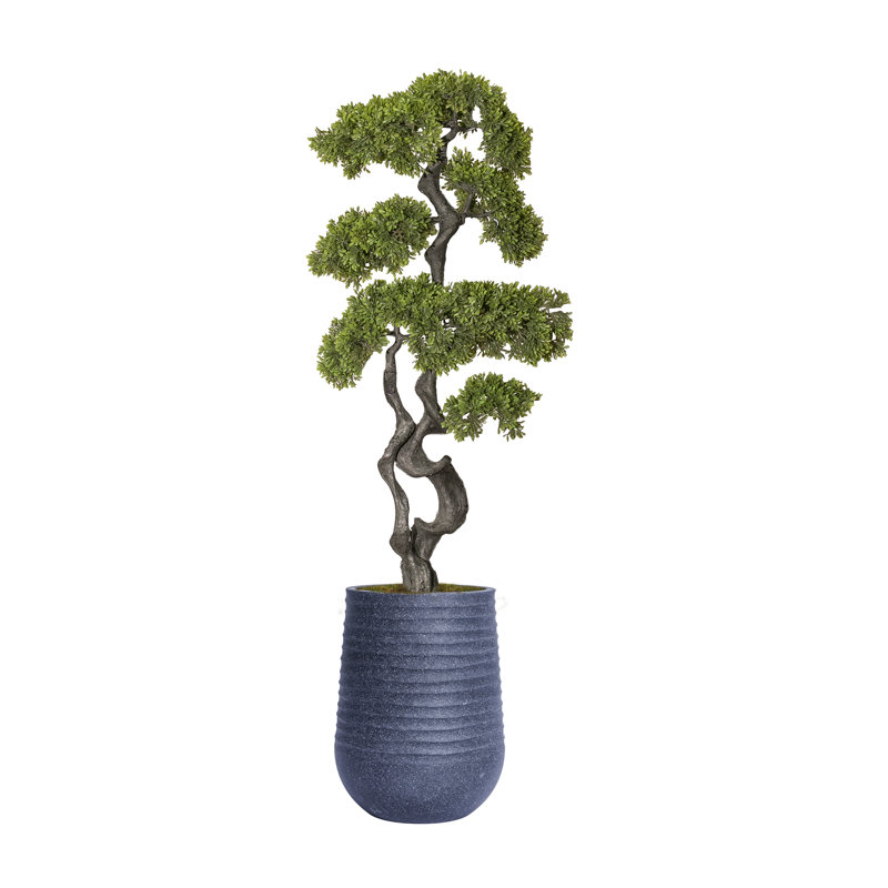 Bonsai artificiel 61,08 "en pot, Noir