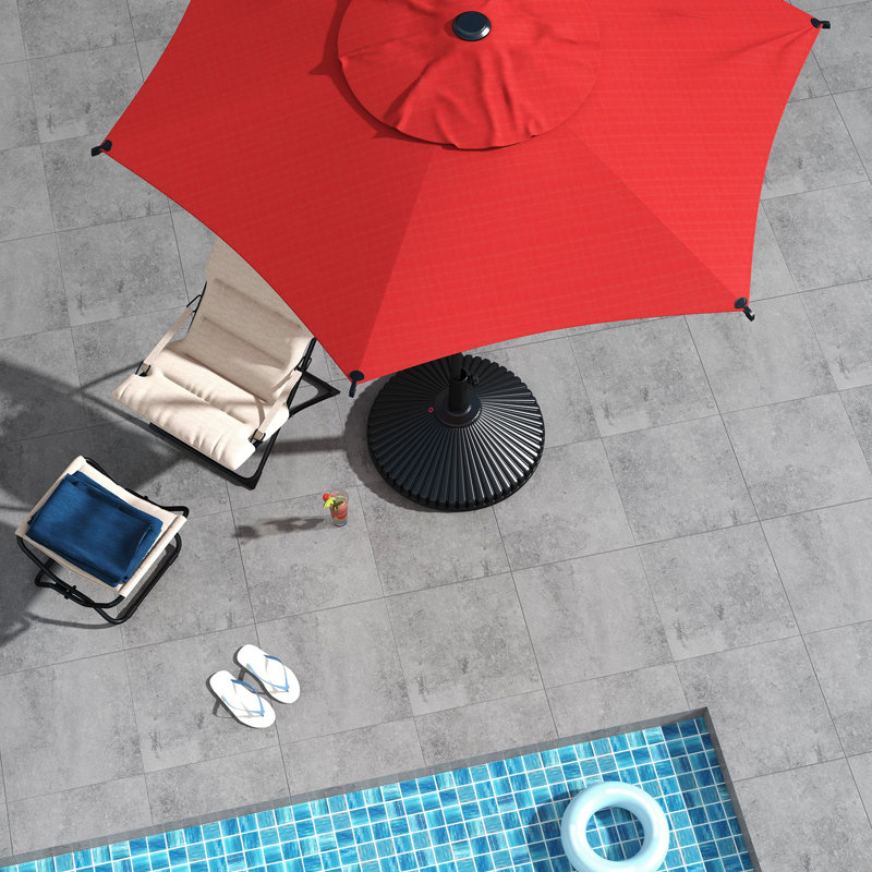 Parasol de marché 108 po Lyon, Rouge, L 90 po x P 90 po