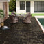Carreaux de terrasse entrelacés à rayures, bois d'acacia gris clair carré 12 po x 12 po-122988012