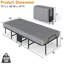Lit pliant portatif simple avec matelas en mousse à mémoire de forme et roues verrouillables