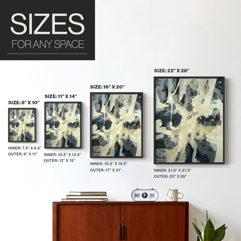 Bearers Framed Print - Solid Wood, Black, 14" H x 11" W