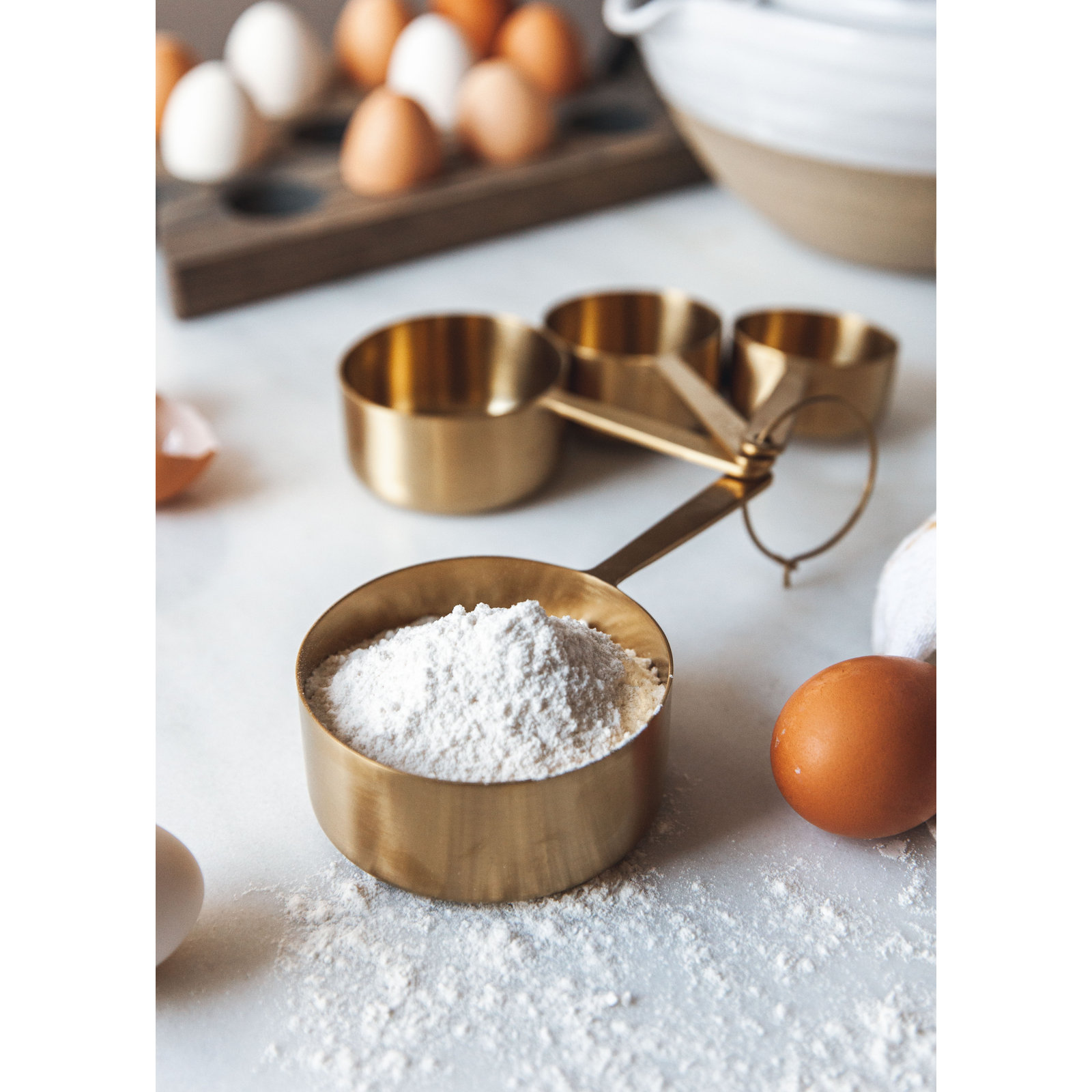 Stowe Measuring Cup Set, Brushed Gold