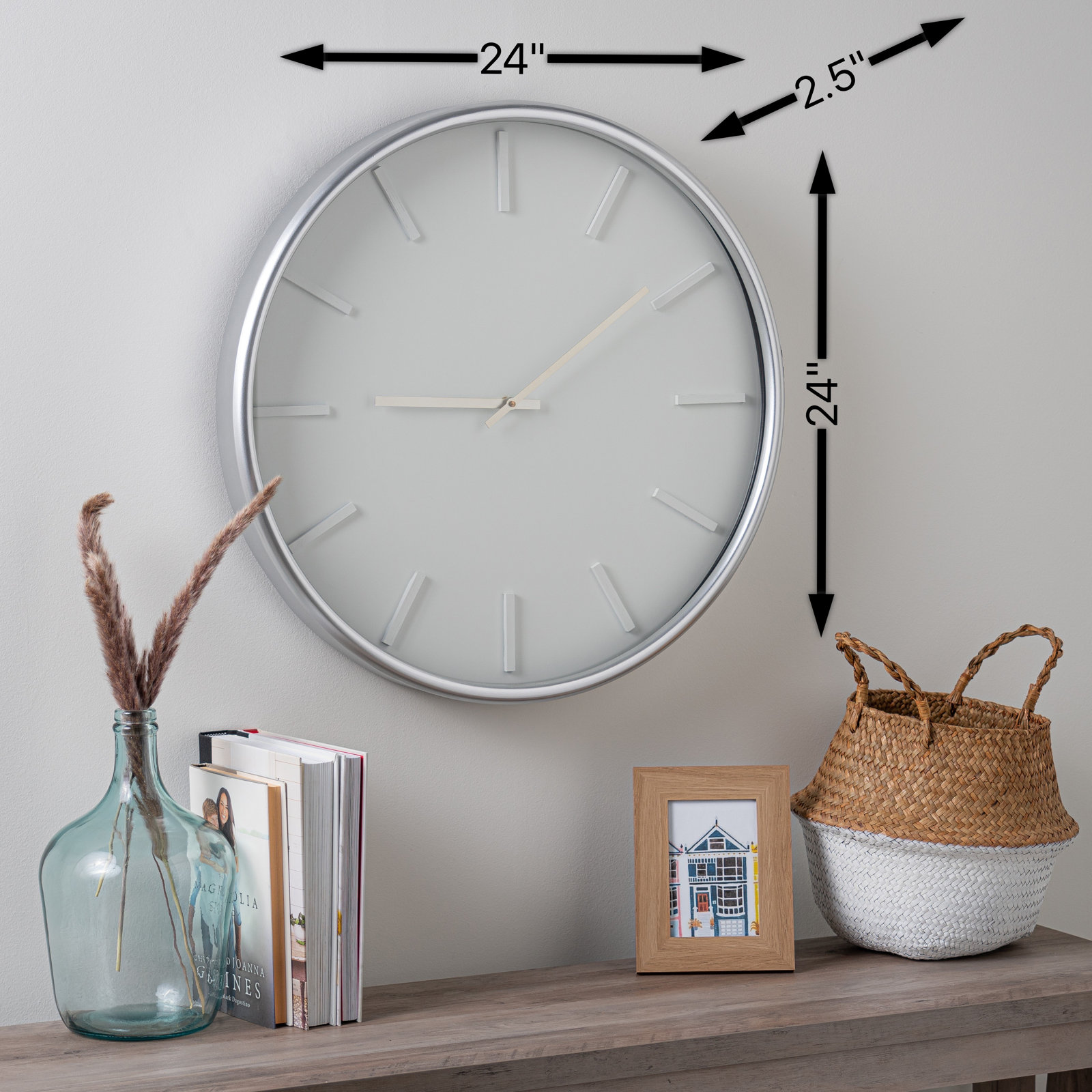 24" Metal Wall Clock