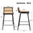 Aadhvik Wicker Counter Stool with Iron Frame