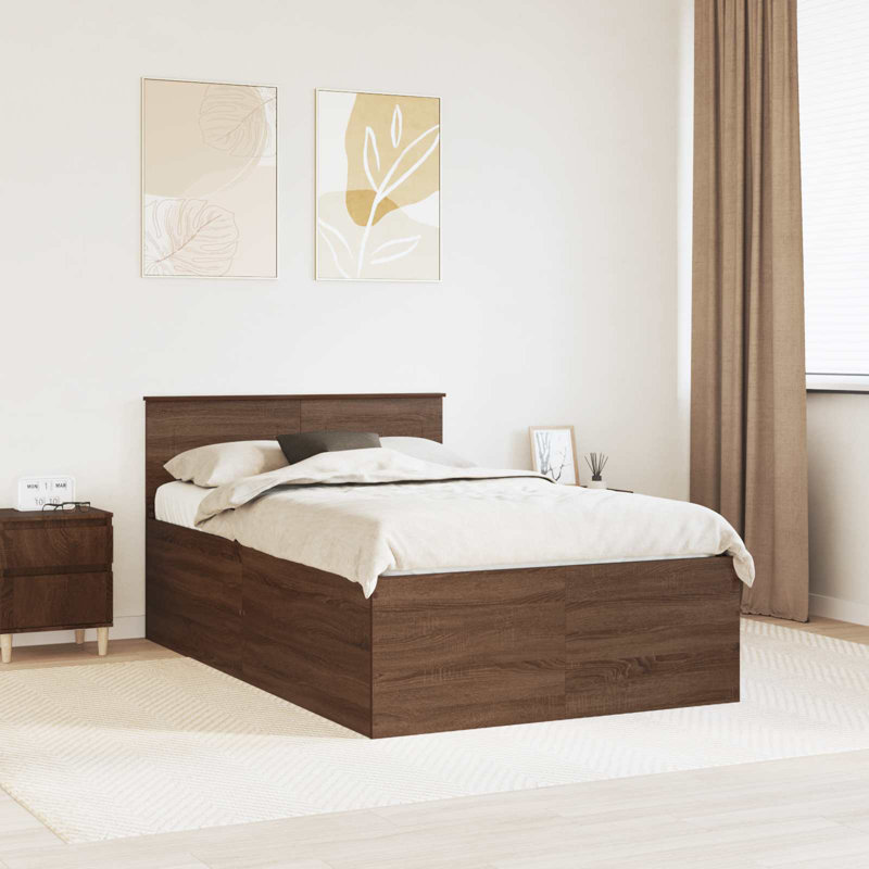 Bed, Small Double (4'), Brown Oak