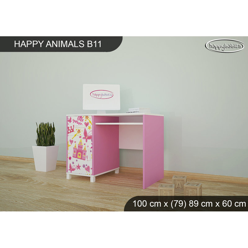100cm Writing Desk, Pink