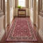 Tapis Butte2 traditionnel à motif floral intégral rouge, vert, or, crème et rose, antidérapant, à poils courts, pour l'intérieur et l'extérieur, adapté aux animaux domestiques, salon, chambre, salle à manger, entrée, couloir, bureau, lavable-1868159438