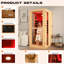 Sauna infrarouge pour 2 personnes avec chauffage à spectre complet - Sauna sec d'intérieur avec 5 panneaux de carbone, 1 tube de carbone, une barre d'oxygène et 7 bandes lumineuses de couleur, fabriqué à partir de pruche du Canada, 110 V