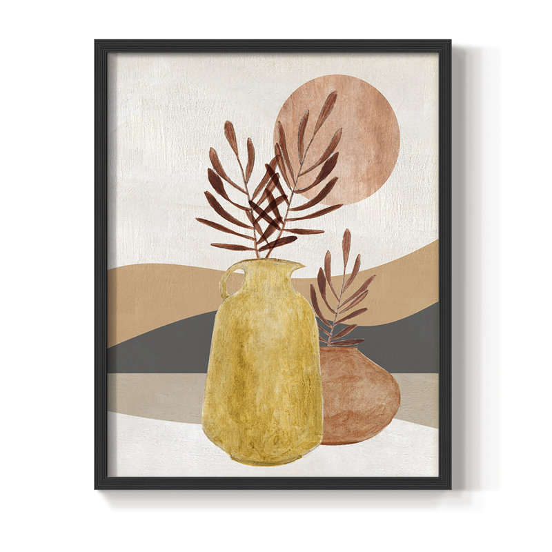 Reproduction encadrée Adobe Moon I - bois massif, H 14 po x l 11 po, Noir