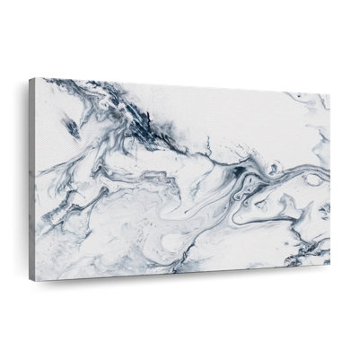 Grey And White Abstract Canvas Print