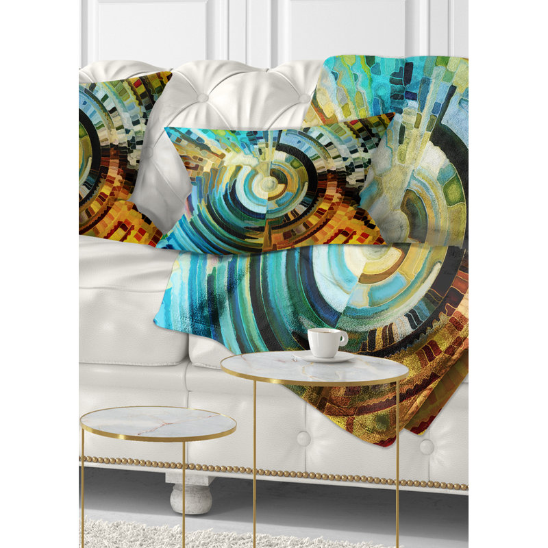 Sentiers de vitrail - Coussin imprimé abstrait