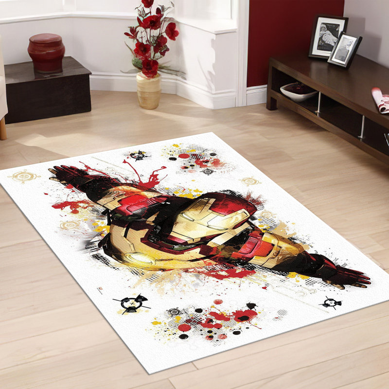 Refreshing Floral Pattern Non Woven Soft Type Printed Rug for a Stylish Home Interior Decoration, Rectangle 3'11" x 5'11"