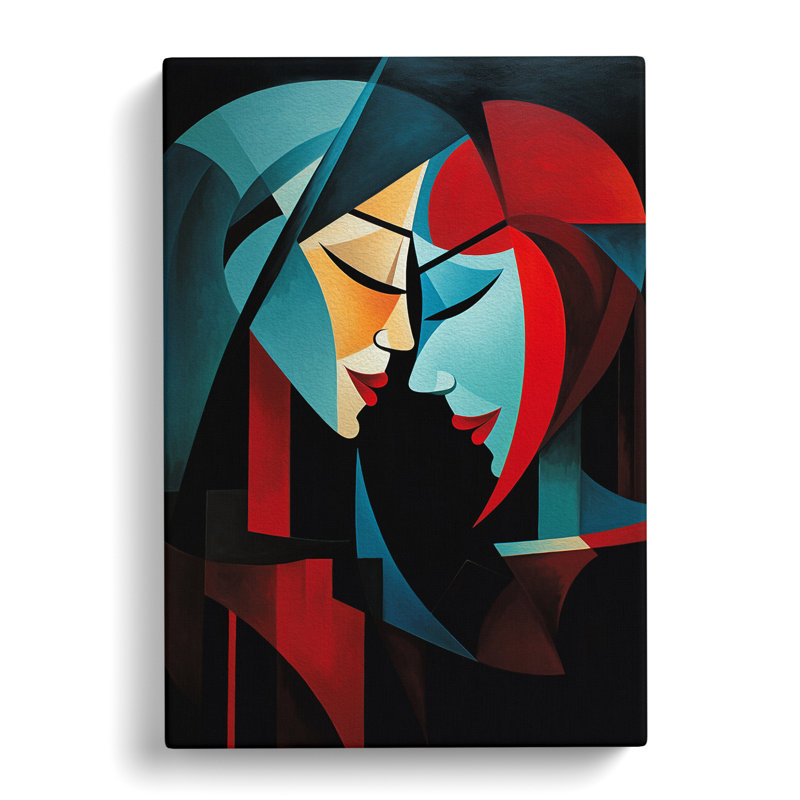 Two Women In Love Orphism - Print, 50cm H x 35cm W x 3cm D