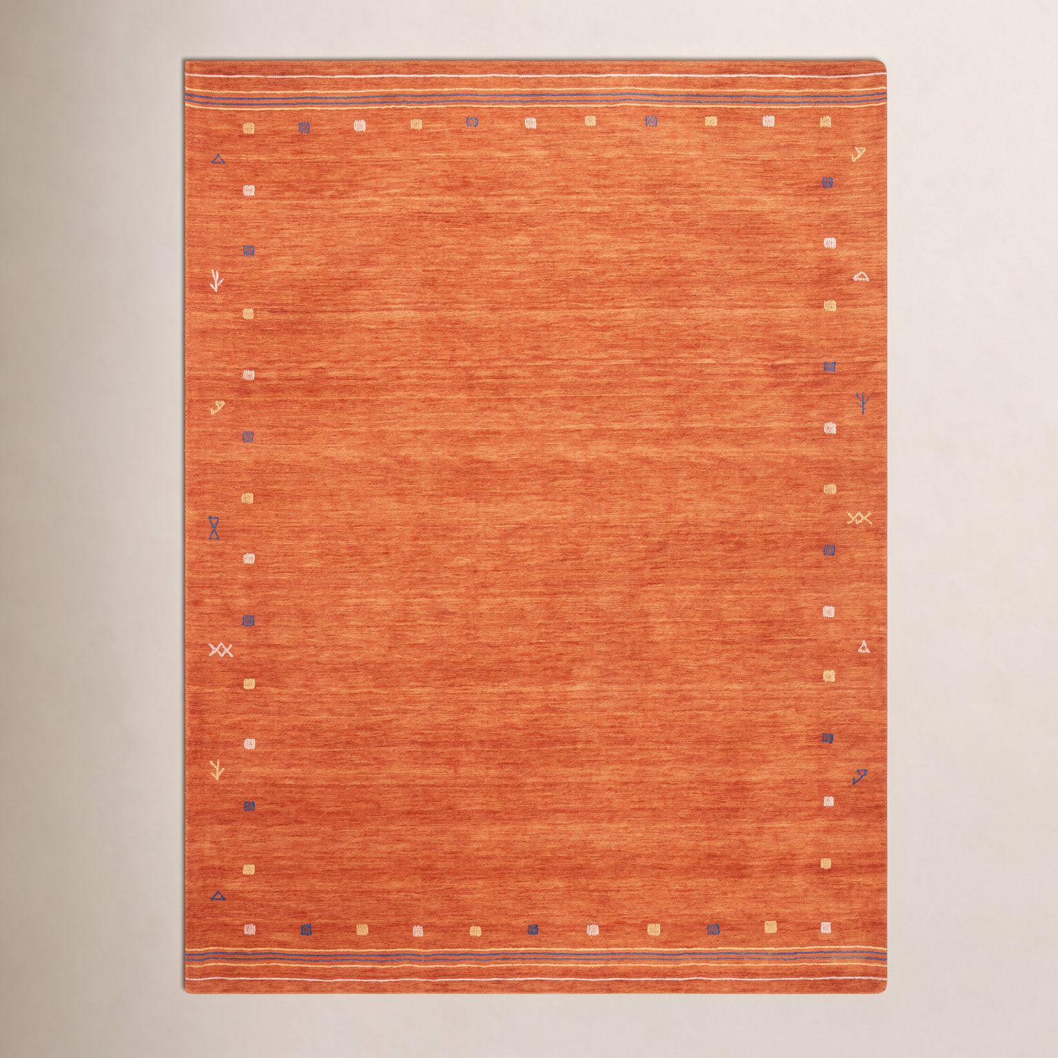 Danette Hand Loomed Wool Rug, Rectangle 6' x 9'