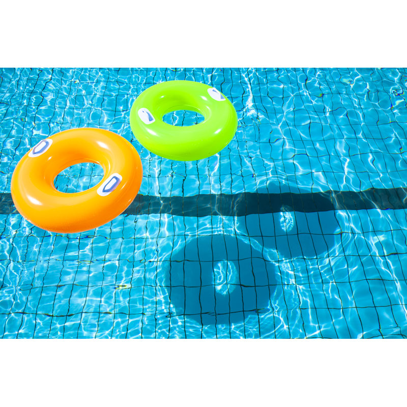Two Swimming Pool Rings - Wrapped Canvas Print, 30cm H x 46cm W
