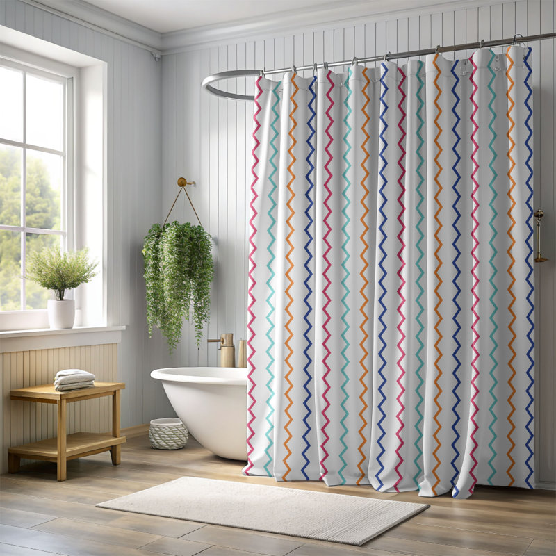 Rideau de douche Mild Vividness, H 74 po x l 35 po