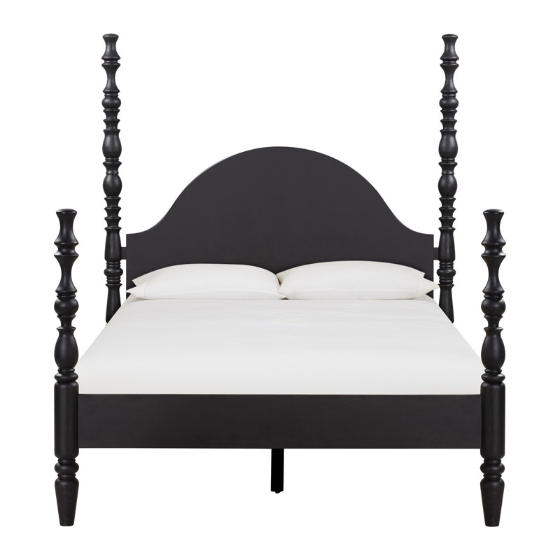 Rosalie Black Ash Queen Bed, Black, Queen