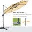 SaintCroix 3(m) Patio Offset Parasol Roma Cantilever Umbrella-37392818