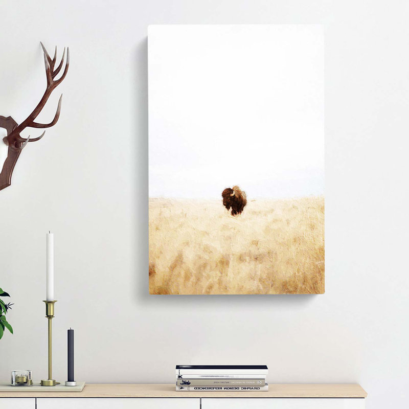 Bison Gaze - Wrapped Canvas, 50cm H x 35cm W x 3cm D