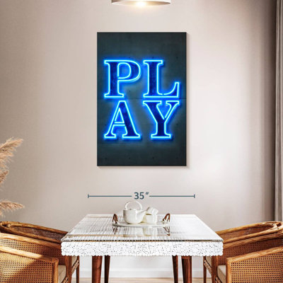 Neon Play Wall Sign