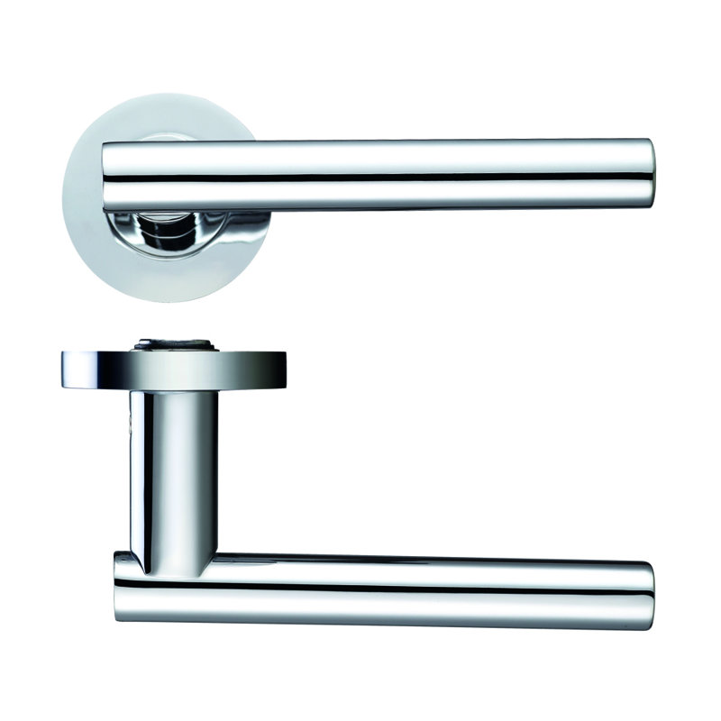 Lucca Latch Door Handle, Polished Chrome