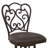 Margie Swivel Counter or Bar Height Armless Upholstered Bar Stool with Footrest in Metal-48137996-22070094-22070096