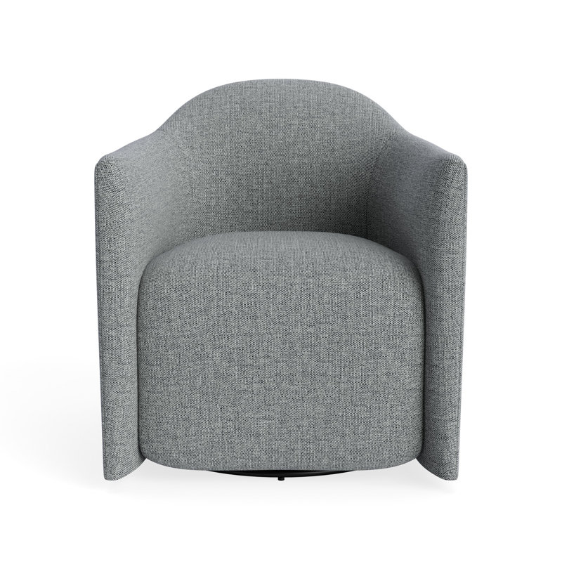 MTO - About Face Swivel Lounge Chair, Kvadrat Guest Gray Blue