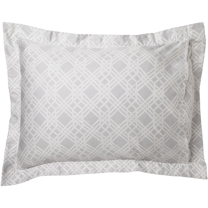 Taie décorative japonaise, Citron / Gris clair, Européen